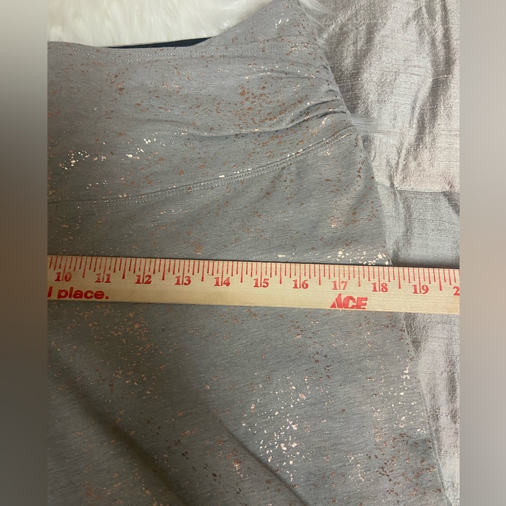 Soft Surroundings Sz M Sparkly Gray Women’s Leggings - Picture 4 of 7